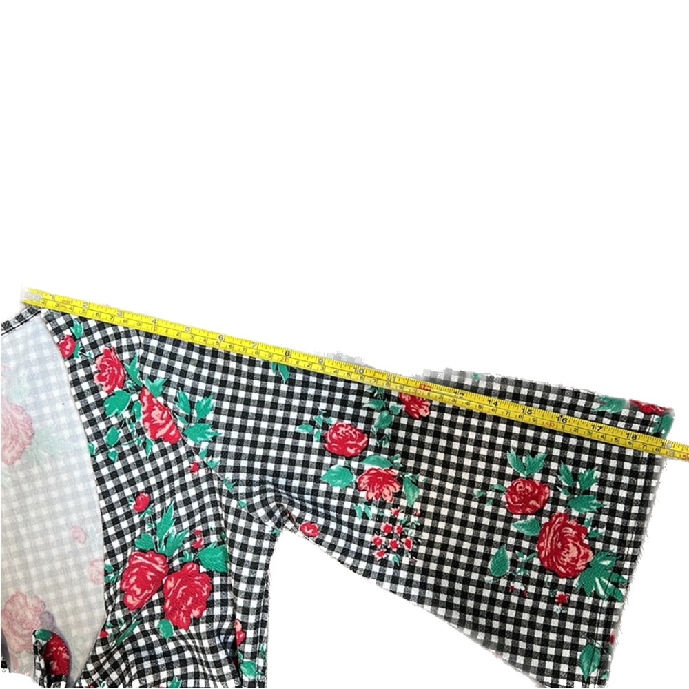 Gingham Floral Romper - Picture 4 of 8